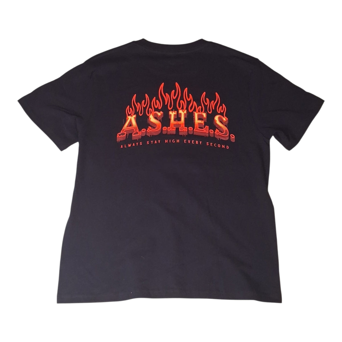 A.S.H.E.S. Flame Logo Unisex Crewneck Graphic T-Shirt – Black