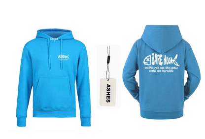 BareHook Premium Pullover Hoodie – Ocean Blue | Oceanic Pier Bait & Tackle Edition