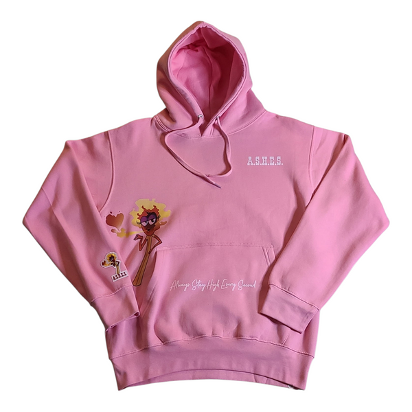 A.S.H.E.S. Graphic Character Pullover Hoodie – Pink