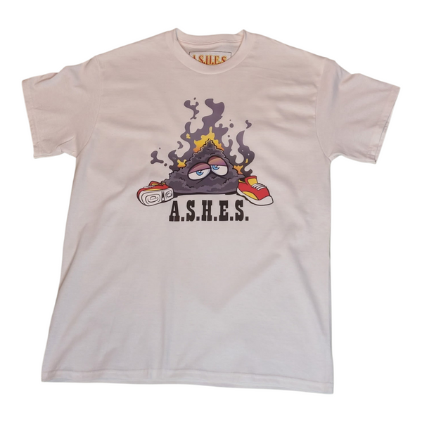 A.S.H.E.S. Mascot Graphic Boxy T-Shirt – White