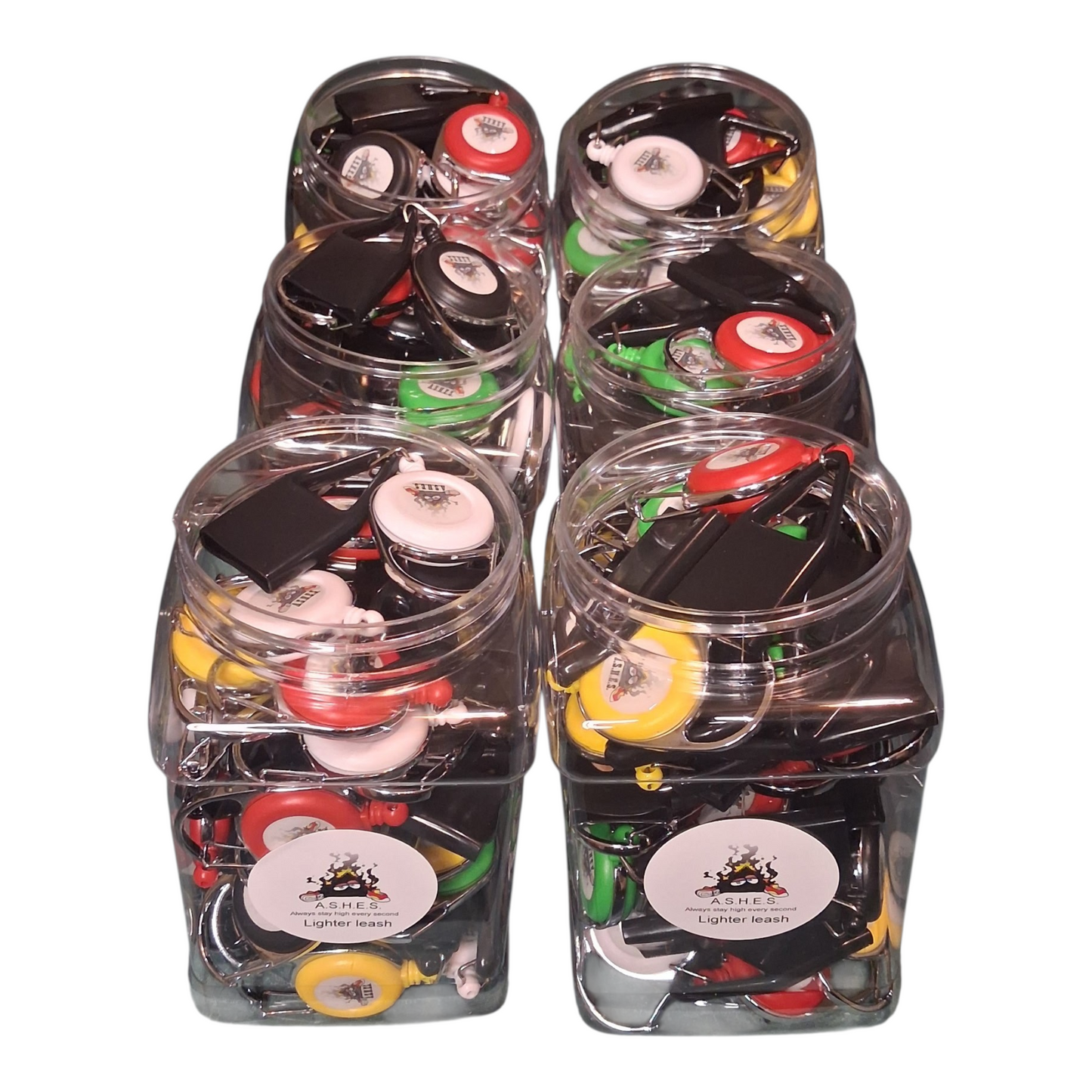 A.S.H.E.S. Retractable Lighter Leash Keychains (Assorted Colors)