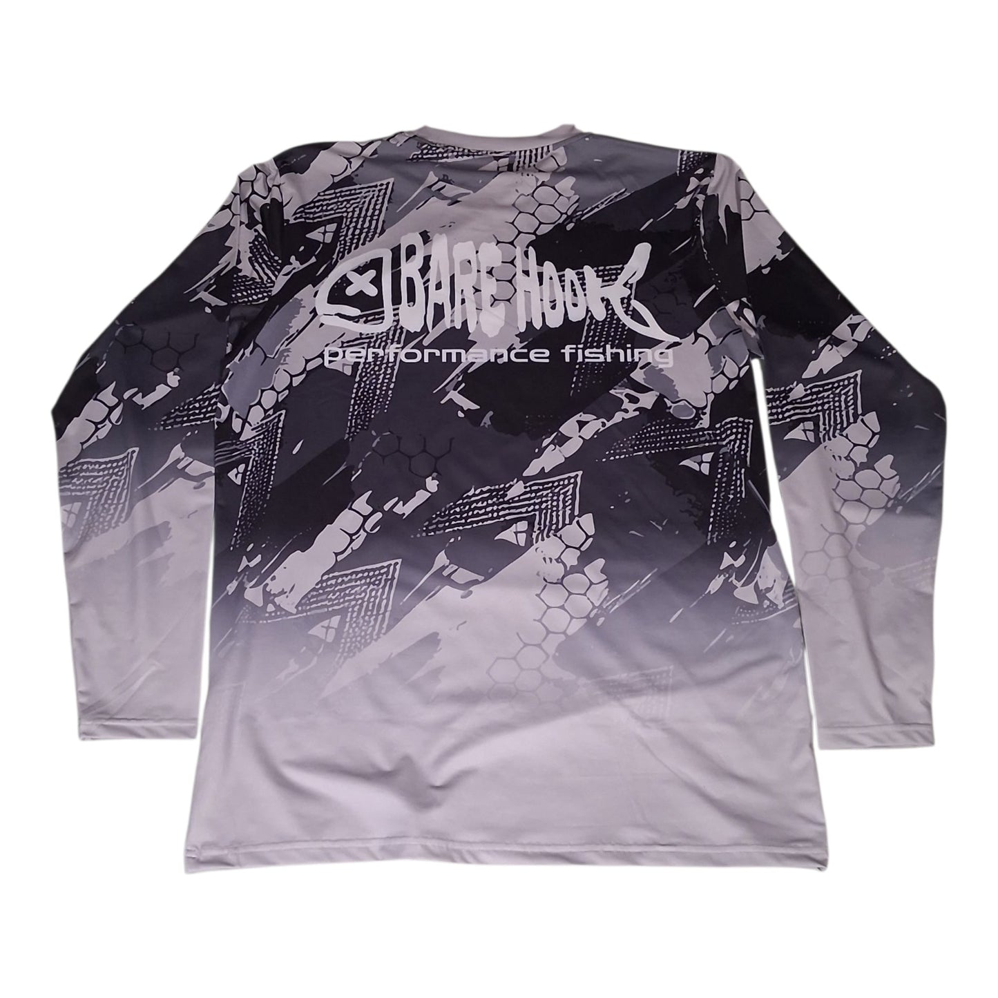 BareHook Performance Fishing Long Sleeve UV Fishing Shirt – Grey Camo