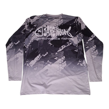 BareHook Performance Fishing Long Sleeve UV Fishing Shirt – Grey Camo