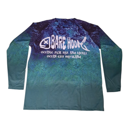 BareHook Performance Fishing Long Sleeve UV Fishing Shirt – Grey Camo
