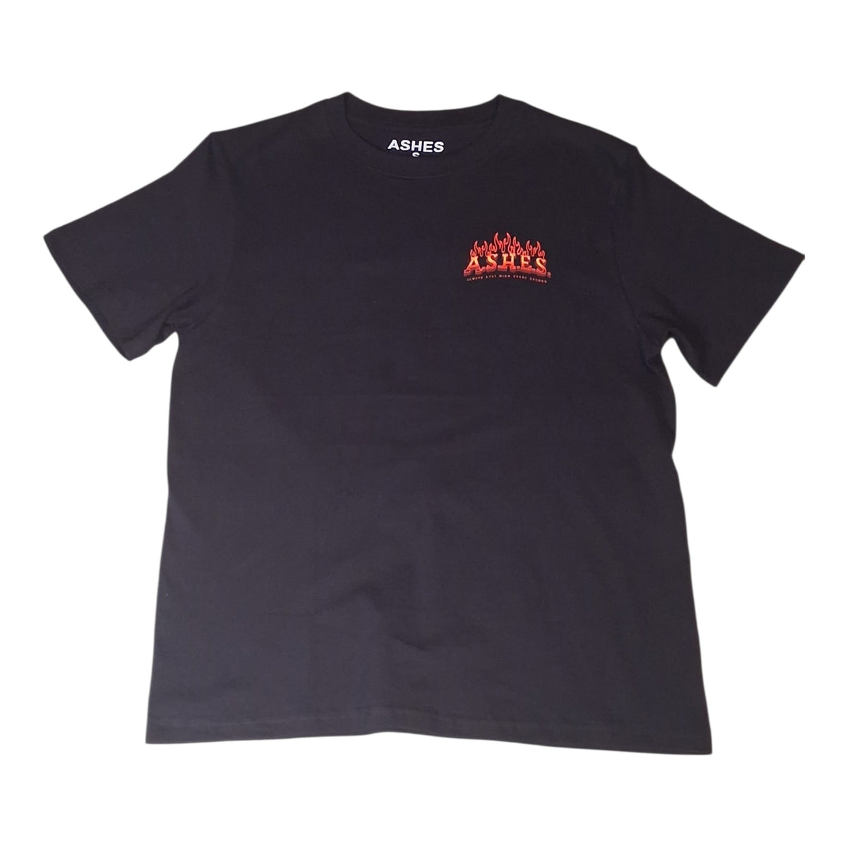 A.S.H.E.S. Flame Logo Unisex Crewneck Graphic T-Shirt – Black