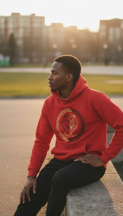 Dieu Valour Embroidered Lion Crest Heavyweight Pullover Hoodie
