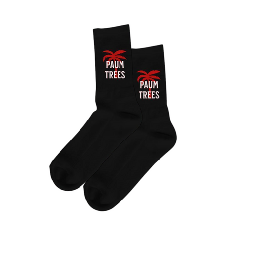 Black and red Paumtrees socks