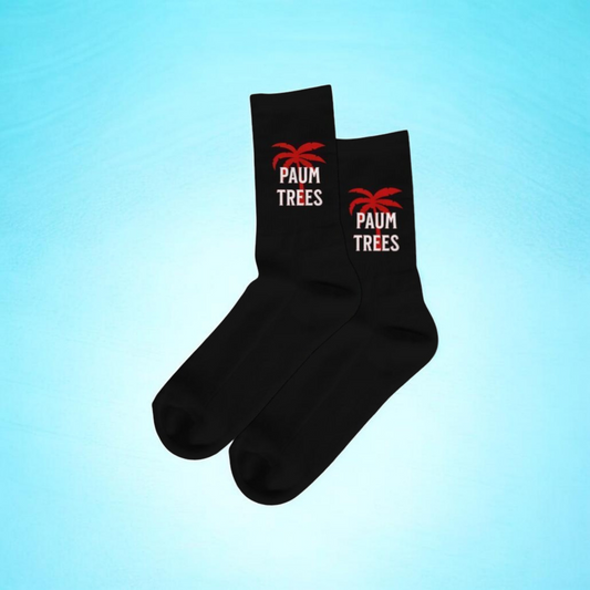 Black and red Paumtrees socks