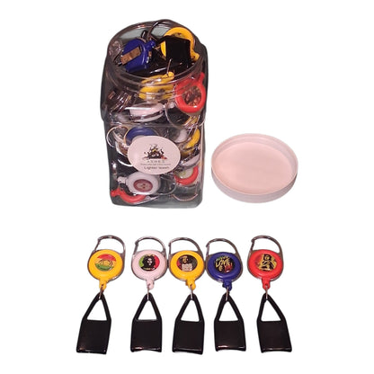 A.S.H.E.S. Retractable Lighter Leash Keychains (Assorted Colors)