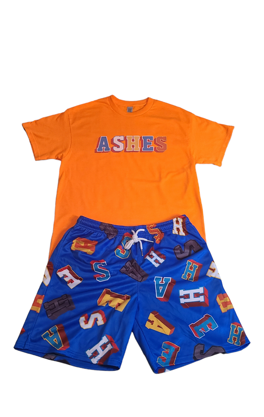 *NEW* A.S.H.E.S. ALLOVER DRIPFIT OUTFIT (BLUE&ORANGE)