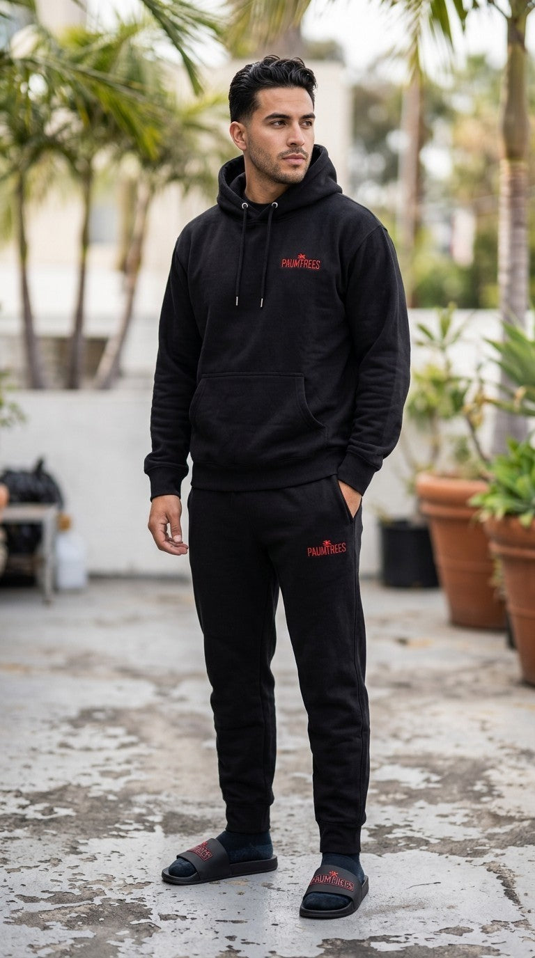 Paumtrees Black and Red Sweat suit 🖤❤️