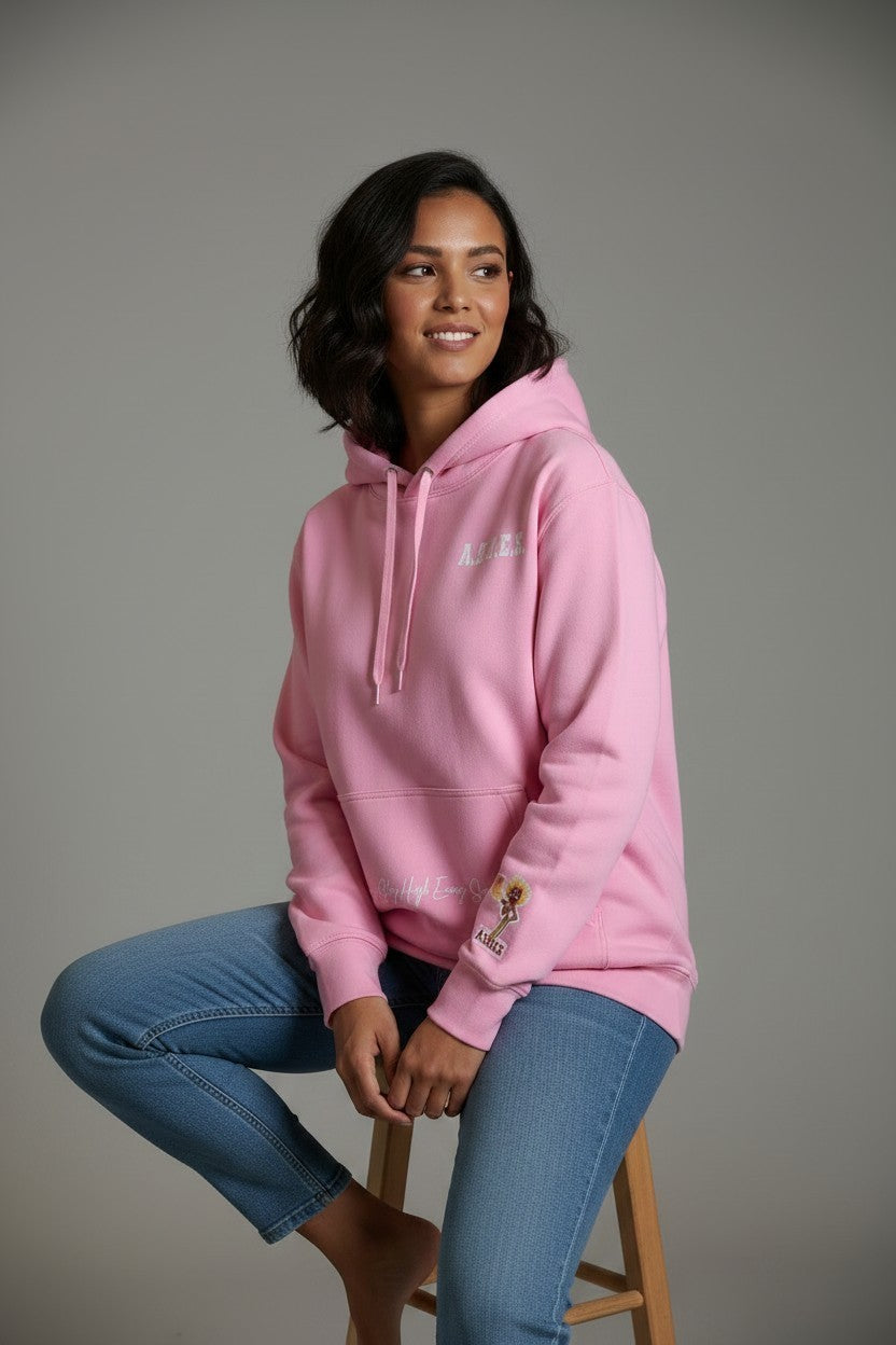 A.S.H.E.S. Graphic Character Pullover Hoodie – Pink